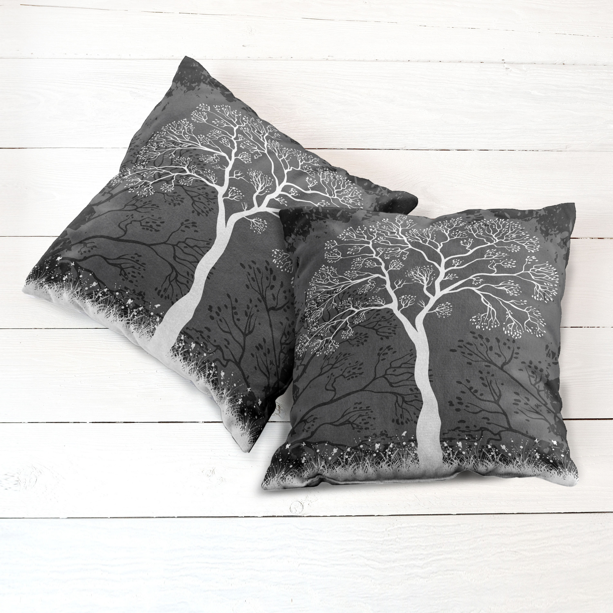 Ambesonne Tree Bloom Cushion Cover Set of 2 for Couch and Bed in 4 Sizes - Picture 105 of 220