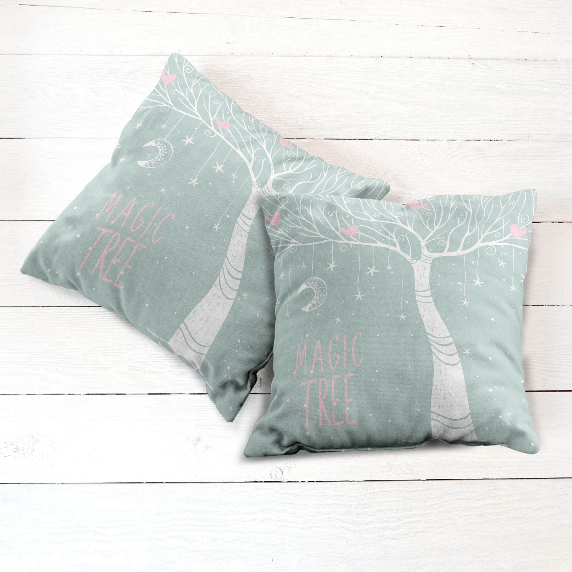 Ambesonne Tree Bloom Cushion Cover Set of 2 for Couch and Bed in 4 Sizes - Picture 187 of 220