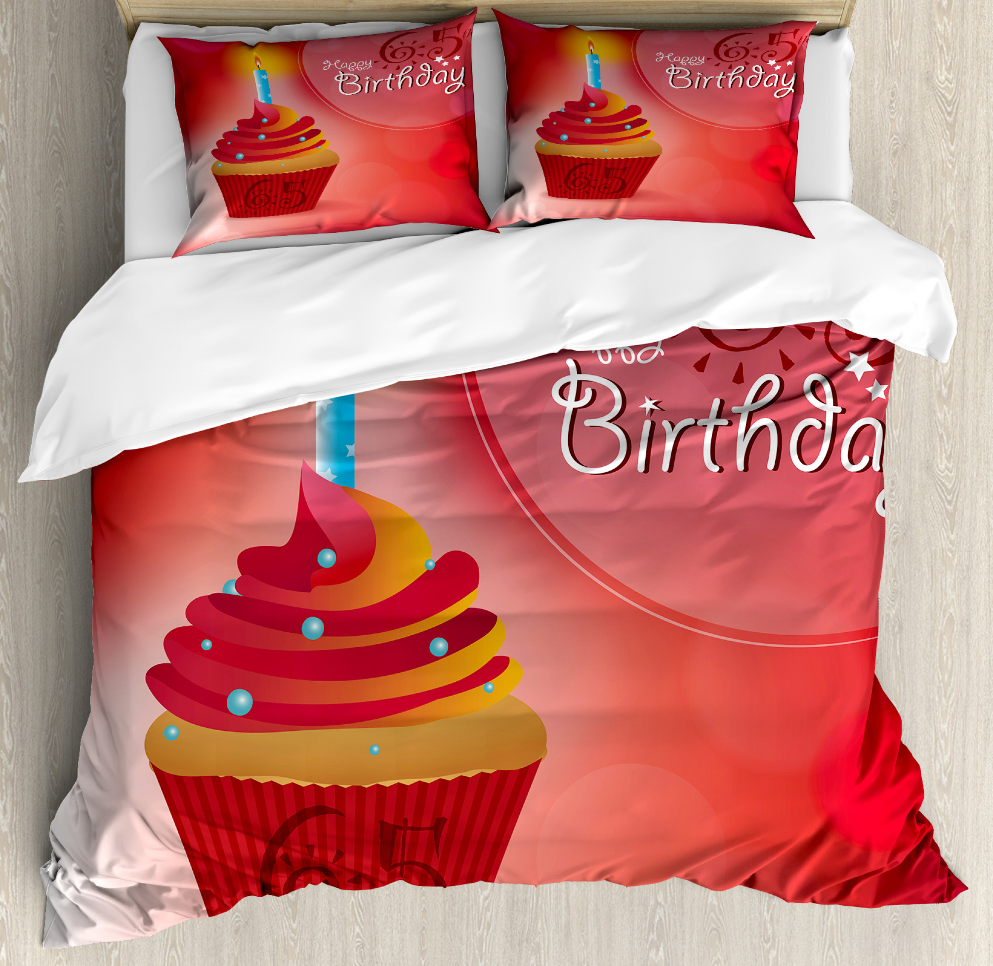 Birthday Cupcake Duvet Cover Set
