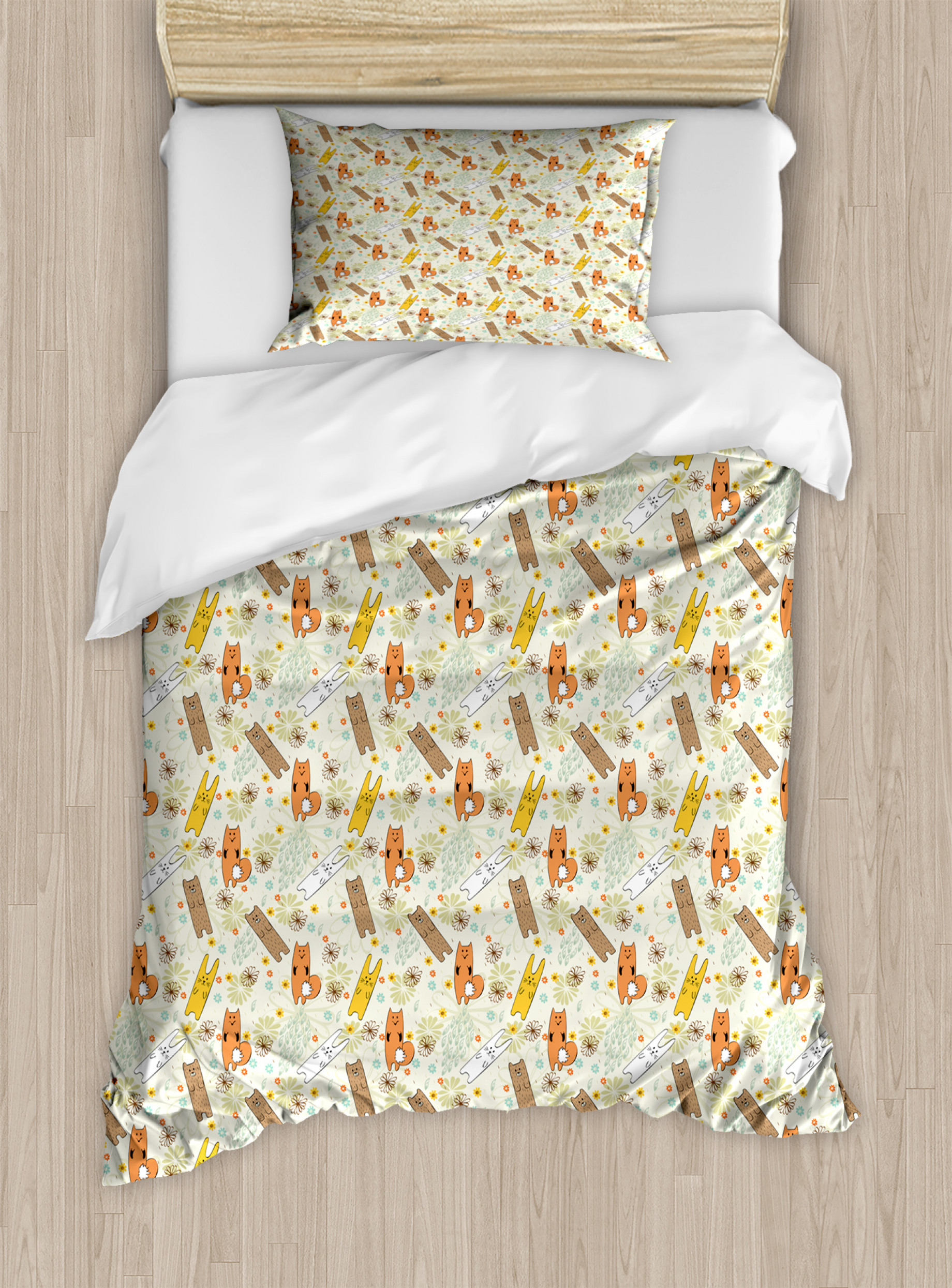 Bear Fox And Bunny Duvet Cover Set 119 50