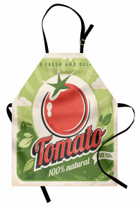 Nostaljik Etiket Temalı Mutfak Önlüğü Domates