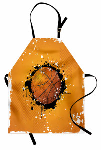 Basketbol Topu Desenli Mutfak Önlüğü Basketbol Topu Desenli Spor