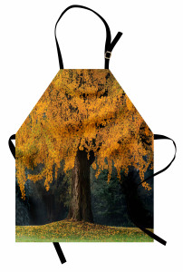 Sararmış Yapraklı Ağaç Mutfak Önlüğü Sararmış Yapraklı Ağaç