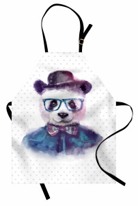 Sevimli Gözlüklü Panda Mutfak Önlüğü Sevimli Gözlüklü Panda
