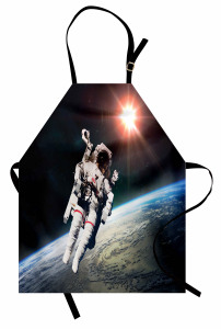Dünya ve Astronot Mutfak Önlüğü Uzay Trend