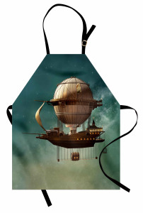 Fantastik Uçak Gemisi Mutfak Önlüğü Steampunk Stili