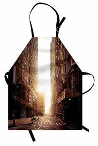New York'un Boş Sokağı Mutfak Önlüğü Binalar