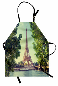 Eyfel Kulesi Manzaralı Mutfak Önlüğü Paris Temalı