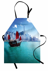 Hong Kong'da Bir Yelkenli Temalı Mutfak Önlüğü