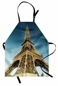 Eyfel Kulesi Manzaralı Mutfak Önlüğü Paris Temalı