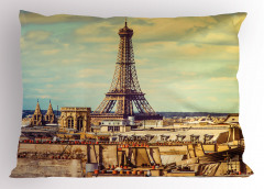 Eyfel Kulesi Manzaralı Yastık Kılıfı Paris Temalı Şık