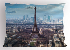 Paris ve Gökyüzü Temalı Yastık Kılıfı Şık Tasarım