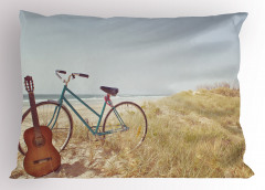 Gitar ve Bisiklet Yastık Kılıfı Deniz Yaz