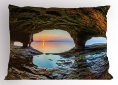 Mağara ve Gün Doğumu Yastık Kılıfı Deniz
