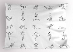 Yoga Pozisyonları Yastık Kılıfı Asya Felsefesi