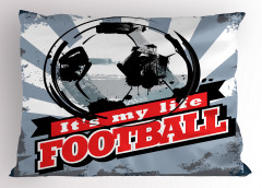 Futbol Nostaljisi Yastık Kılıfı Nostaljik Poster Mavi