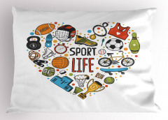 Spor Aşkı Yastık Kılıfı Futbol Basketbol Kupa