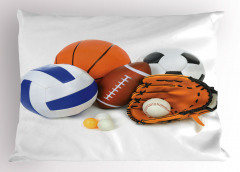 Top Desenli Yastık Kılıfı Futbol Basketbol Top