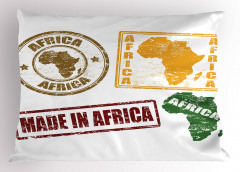 Afrika Temalı Yastık Kılıfı Harf Baskılı