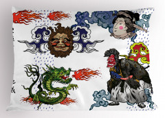 Mitolojik Japon Sembolleri Yastık Kılıfı Mitolojik Semboller