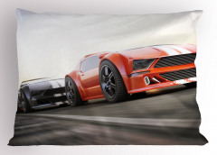 Yarış Arabası Desenli Yastık Kılıfı Motor Sporları