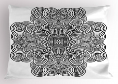 Siyah Beyaz Geometrik Yastık Kılıfı Modern