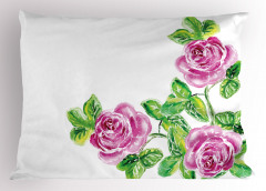 Pembe Güller Romantik Yastık Kılıfı Pembe Romantik Gül