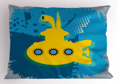 Nostaljik Denizaltı Yastık Kılıfı Sarı Şık Tasarım
