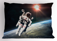 Dünya ve Astronot Yastık Kılıfı Uzay Trend