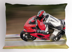 Kırmızı Motosiklet Yastık Kılıfı Spor Macera
