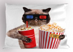 Sinemadaki Kedi Yastık Kılıfı Film Patlamış Mısır