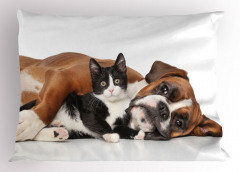 Köpek ve Kedi Yastık Kılıfı Kahverengi Siyah
