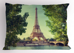Eyfel Kulesi Manzaralı Yastık Kılıfı Paris Temalı