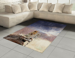 Leopar ve Gökyüzü Halı (Kilim) Huzur Verici
