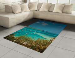 Egzotik Deniz Yelkenli Halı (Kilim) Doğa