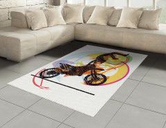 Motosiklet Sevenlere Özel Halı (Kilim) Akrobat Sarı
