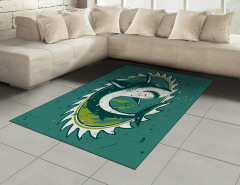 Köpek Balığı Halı (Kilim) Köpek Balığı Şık Tasarım Beyaz