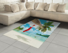 Egzotik Adada Noel Halı (Kilim) Palmiye Deniz