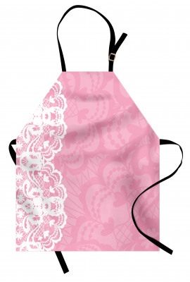 lacework Stil Pink und Weiß Schmaler Duschvorhang