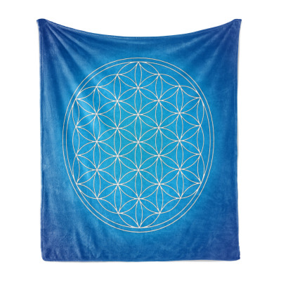 Artasticky Blau Kuscheldecke, Flower of Life Grid