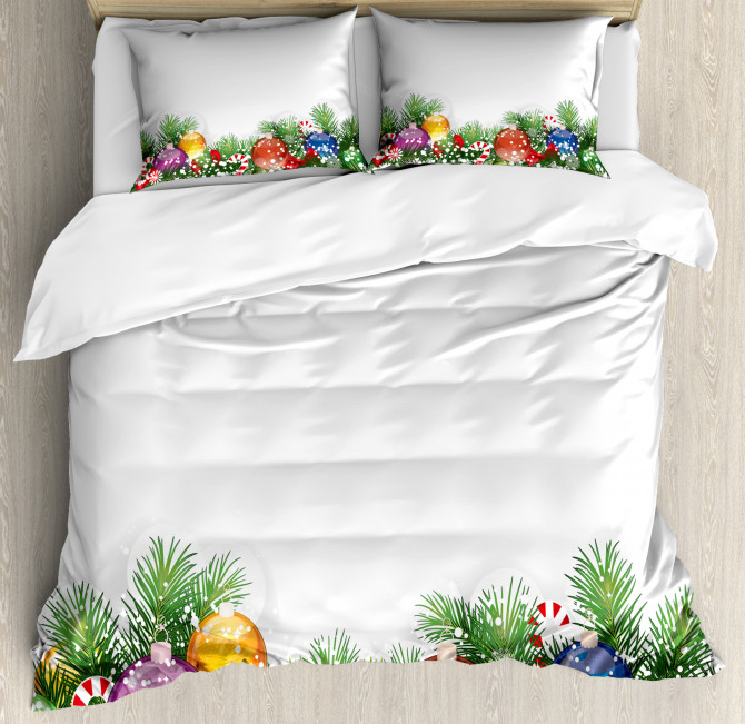 Xmas Tree Ornaments Duvet Cover Set