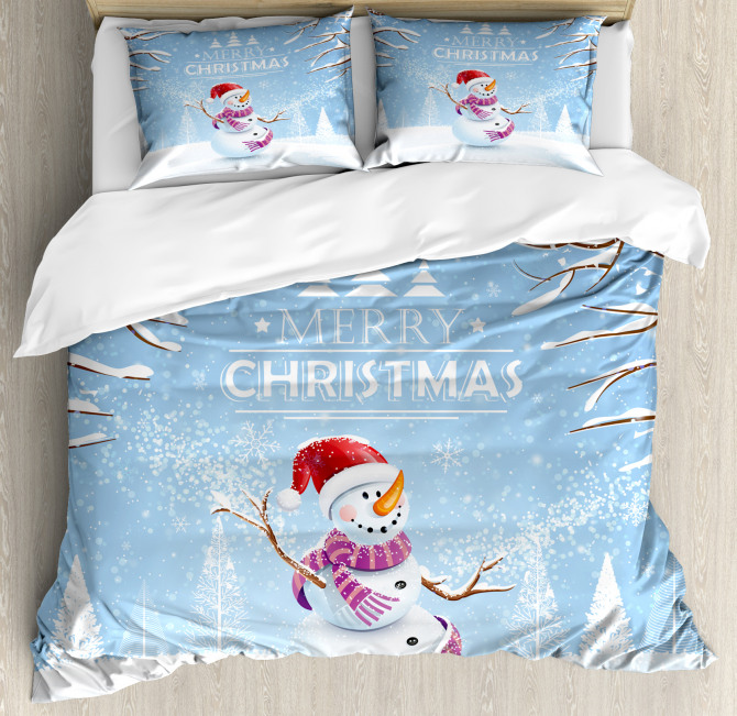 Snowy Winter Noel Duvet Cover Set