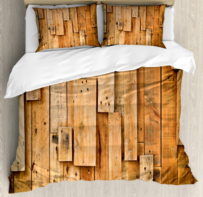 Lodge Wall Planks Print Duvet Cover Set Nev 23501 Jpg