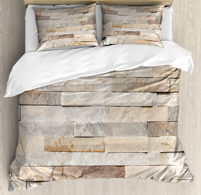 Brick Wall Stylized City Duvet Cover Set