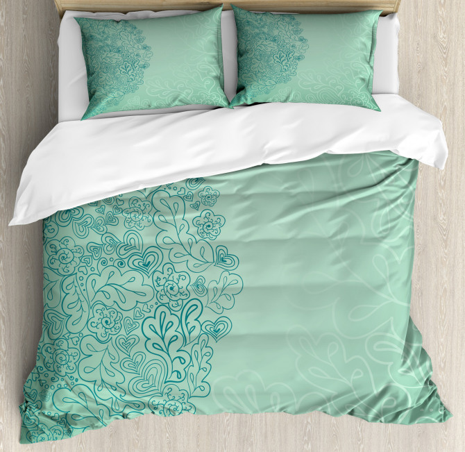 Mixed Leaves Botanical Duvet Cover Set