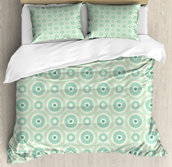 Retro Circles Geometric Duvet Cover Set