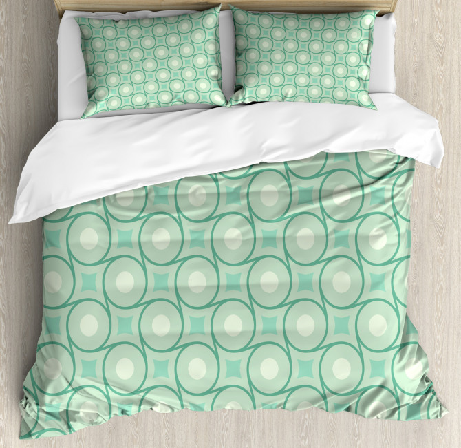 Circles Dots Wavy Squares Duvet Cover Set