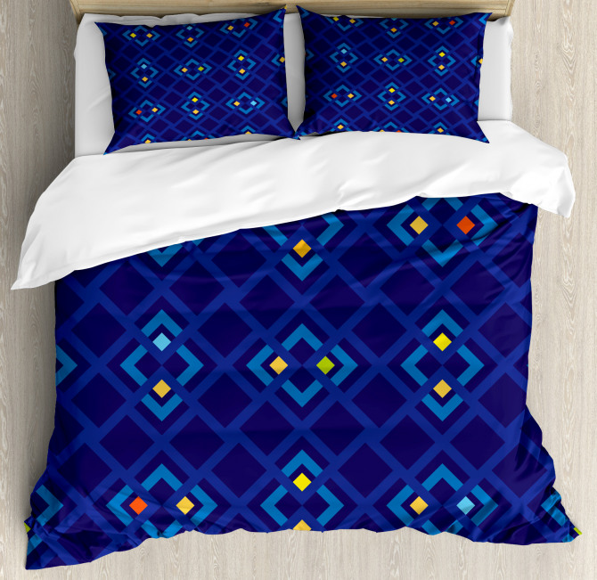 Geometric Inner Squares Duvet Cover Set