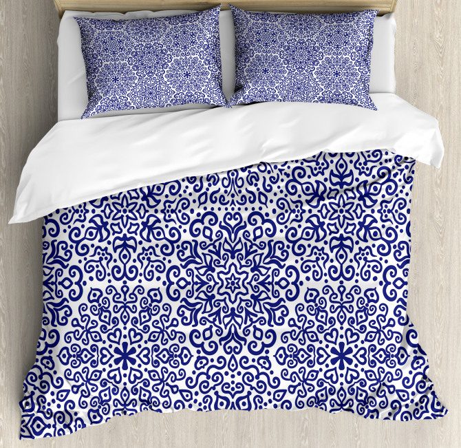 Ethnic Blooms Hearts Duvet Cover Set