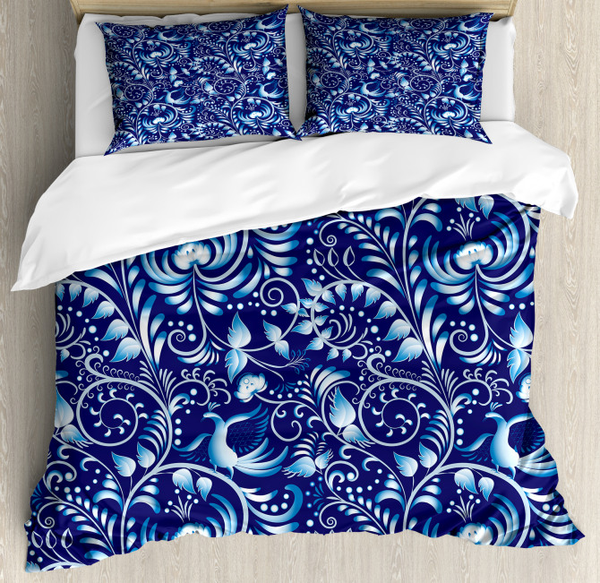 Folk Chinese Theme Swirl Duvet Cover Set